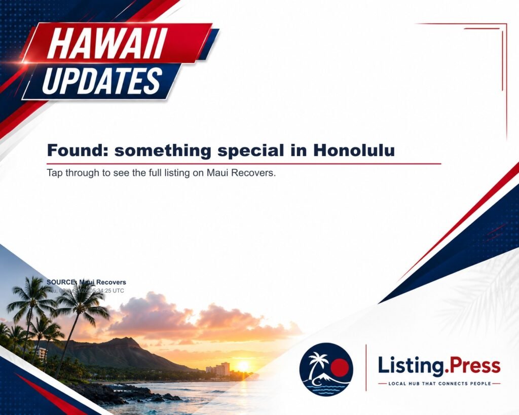 Found: something special in Honolulu