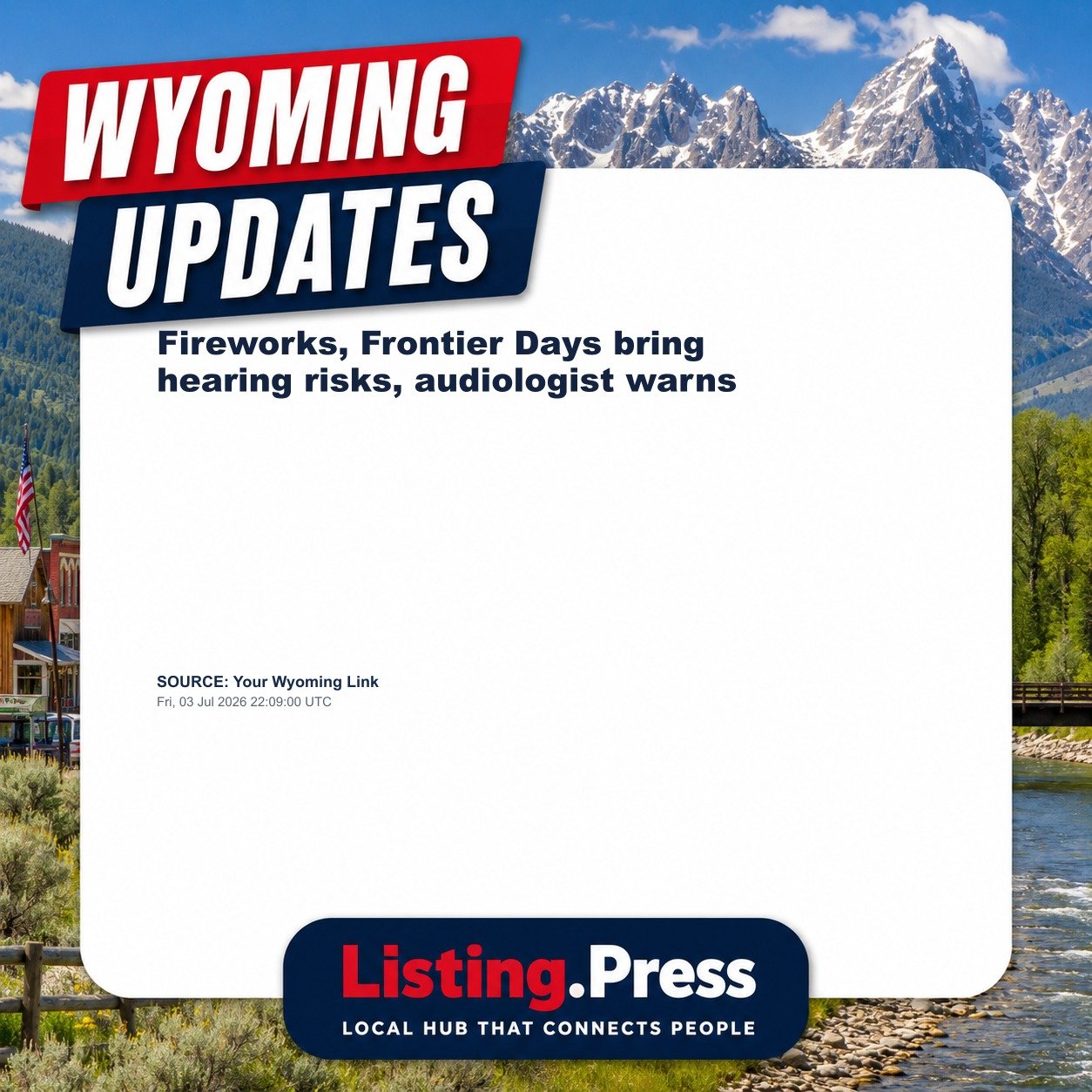 Fireworks, Frontier Days bring hearing risks, audiologist warns