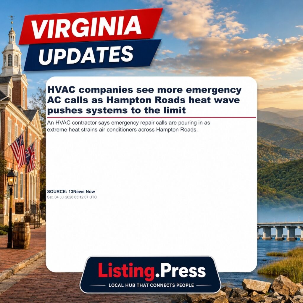 HVAC companies see more emergency AC calls as Hampton Roads heat wave pushes systems to the limit