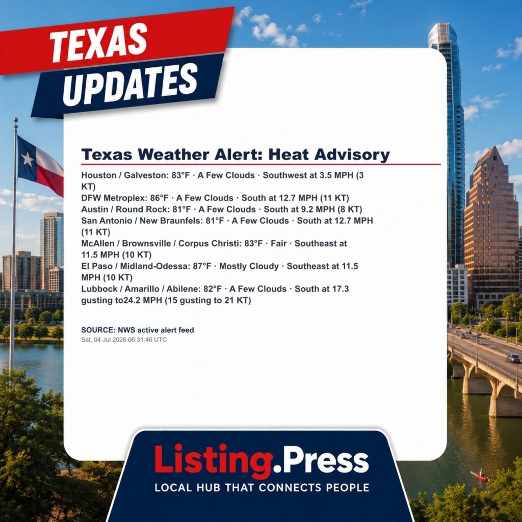 Texas Weather Alert: Heat Advisory