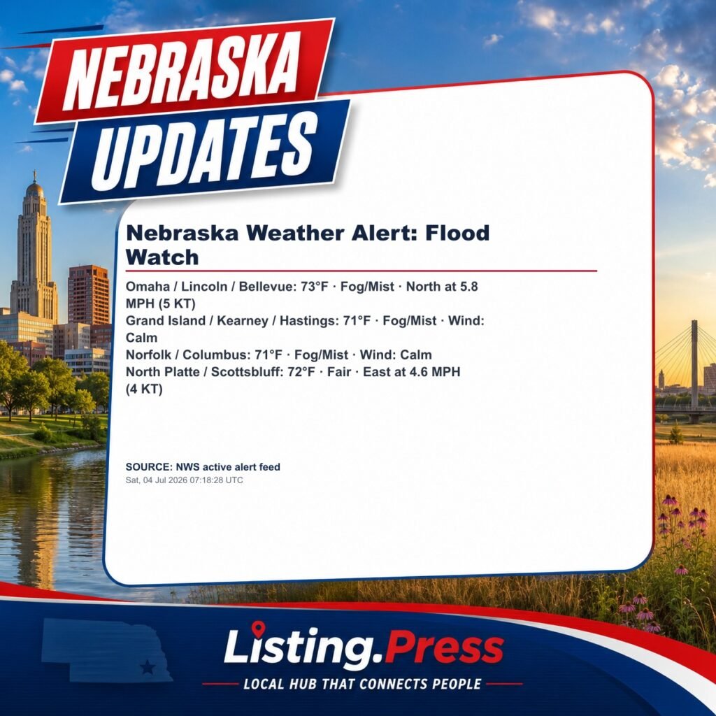 Nebraska Weather Alert: Flood Watch