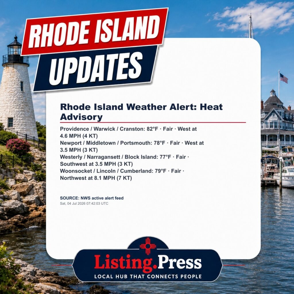 Rhode Island Weather Alert: Heat Advisory