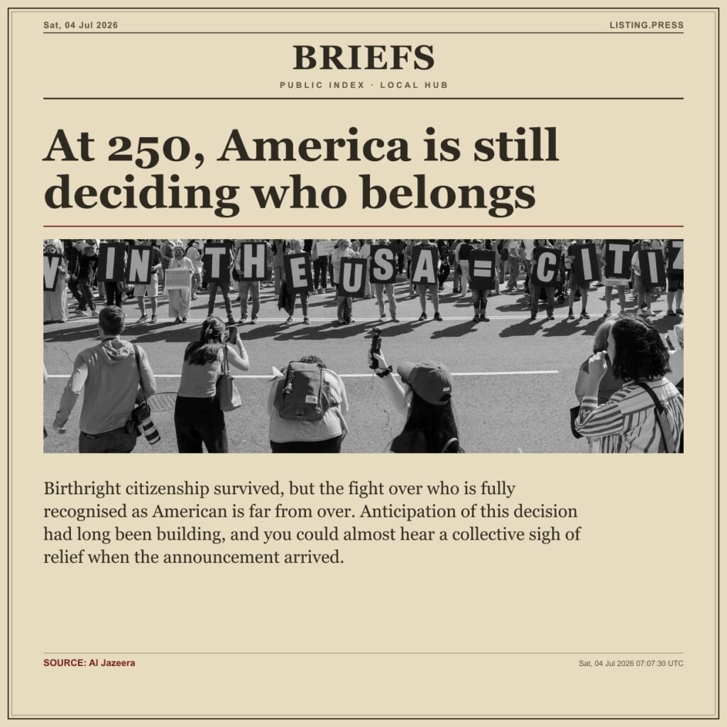 At 250, America is still deciding who belongs