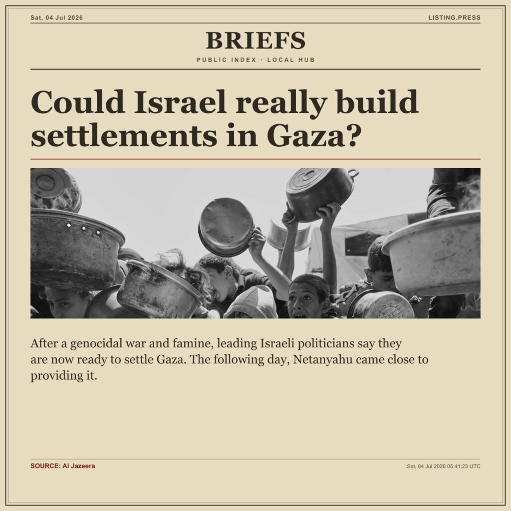 Could Israel really build settlements in Gaza?