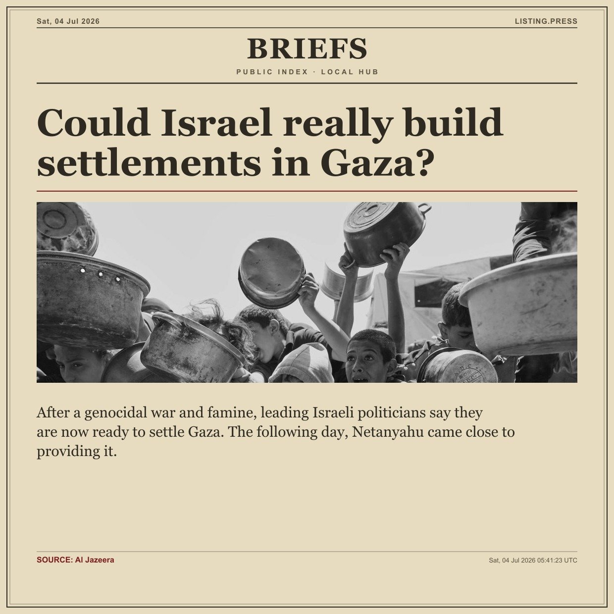 Could Israel really build settlements in Gaza?