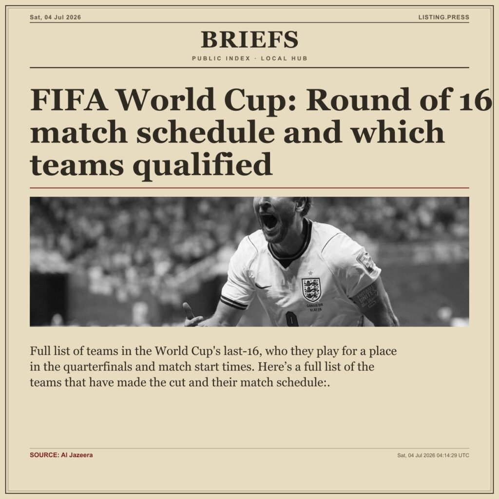 FIFA World Cup: Round of 16 match schedule and which teams qualified