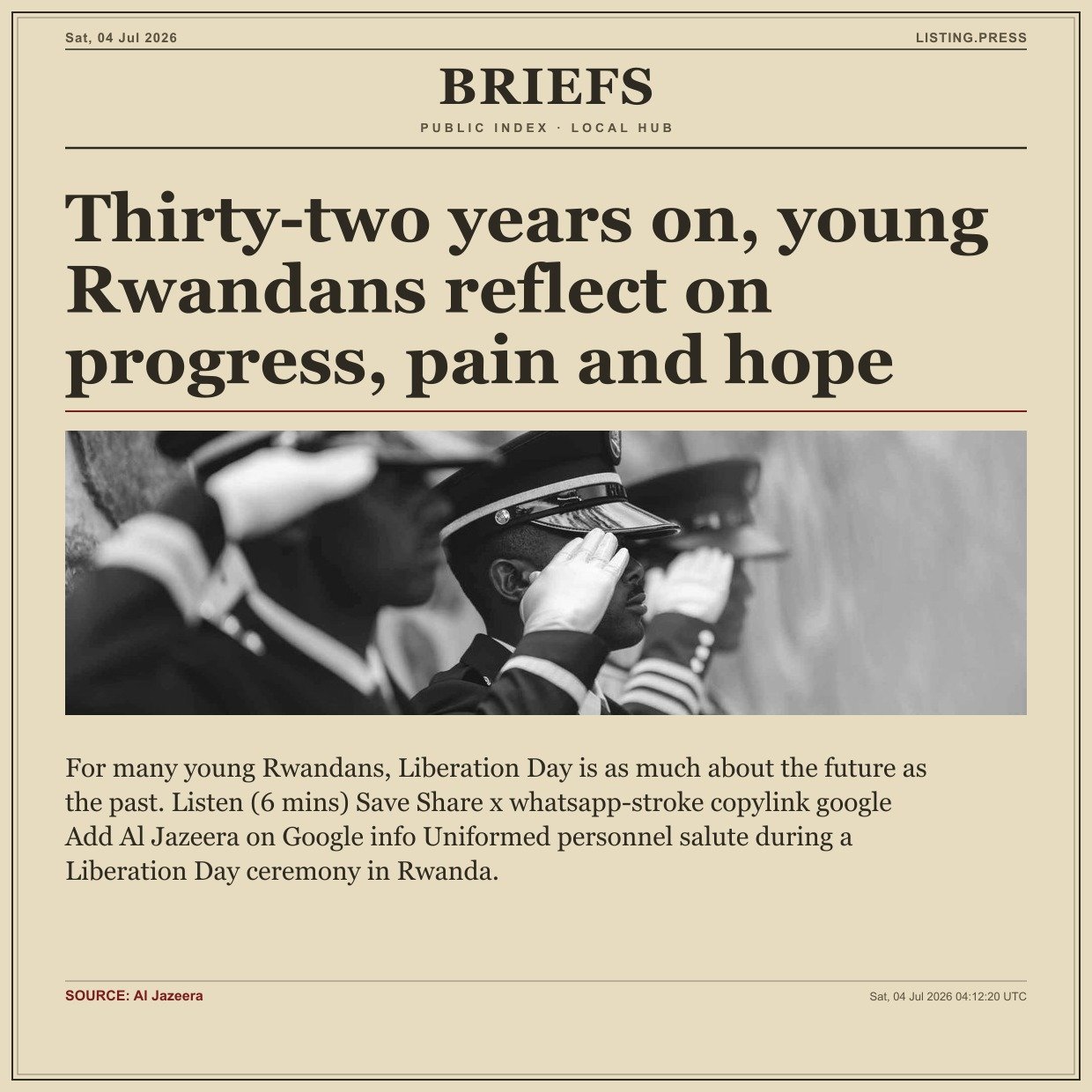 Thirty-two years on, young Rwandans reflect on progress, pain and hope