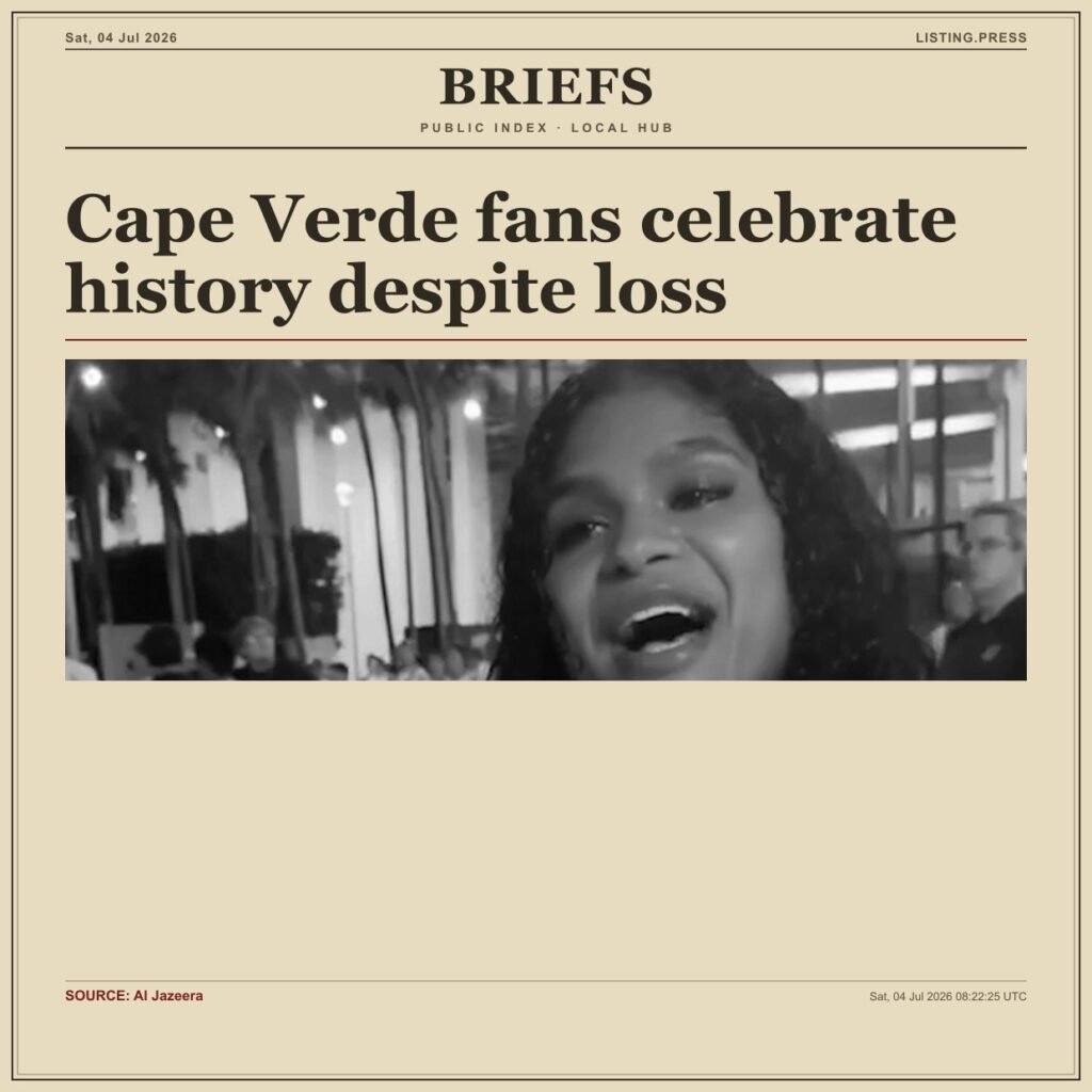 Cape Verde fans celebrate history despite loss