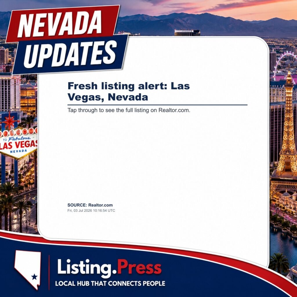Fresh listing alert: Las Vegas, Nevada
