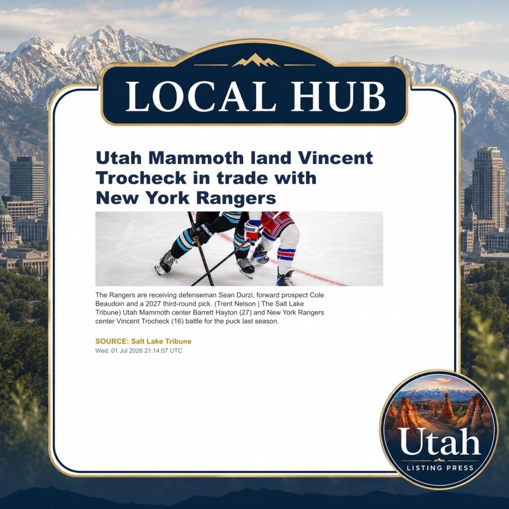 Utah Mammoth land Vincent Trocheck in trade with New York Rangers