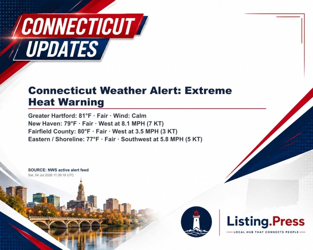 Connecticut Weather Alert: Extreme Heat Warning