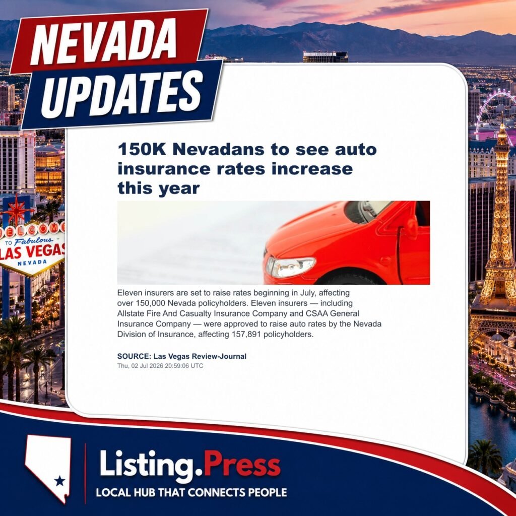 150K Nevadans to see auto insurance rates increase this year