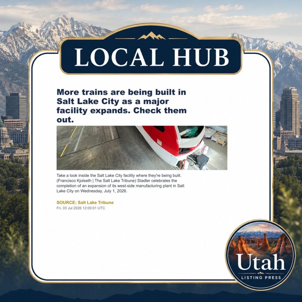 More trains are being built in Salt Lake City as a major facility expands. Check them out.