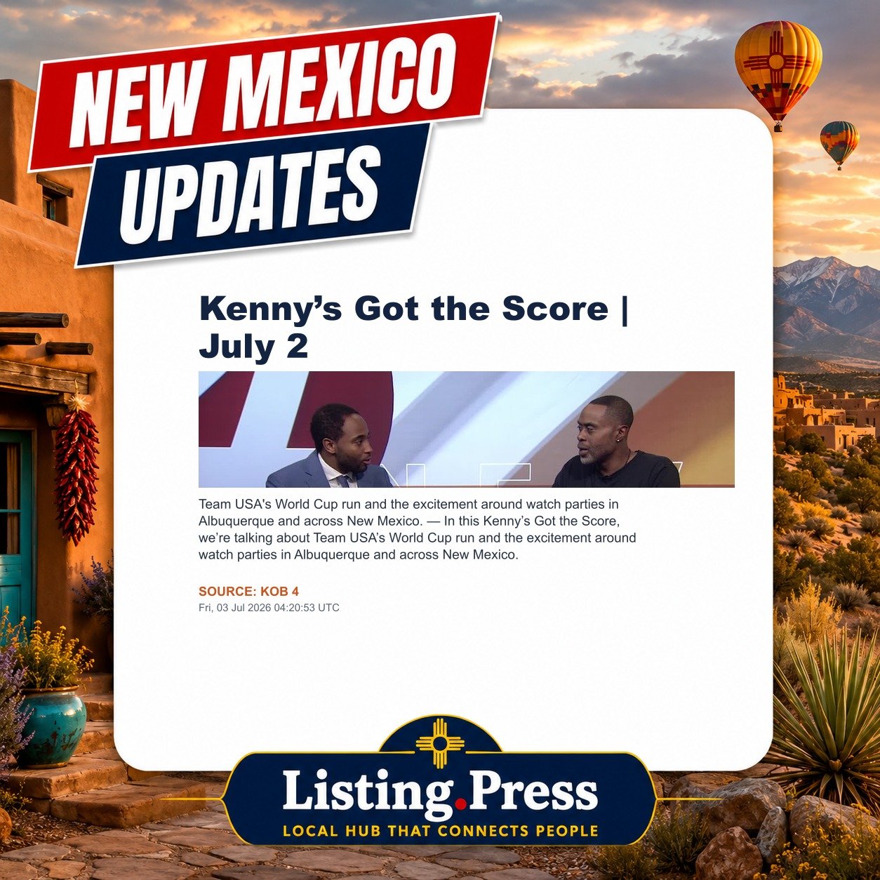 Kenny’s Got the Score | July 2