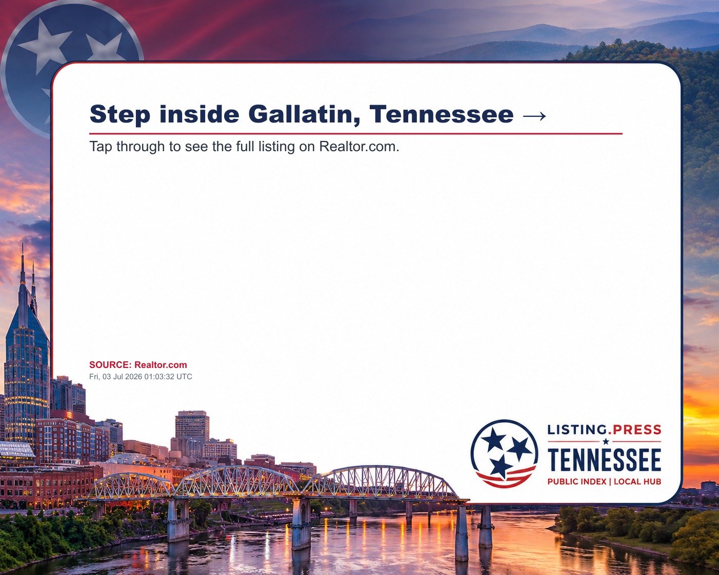 Step inside Gallatin, Tennessee →