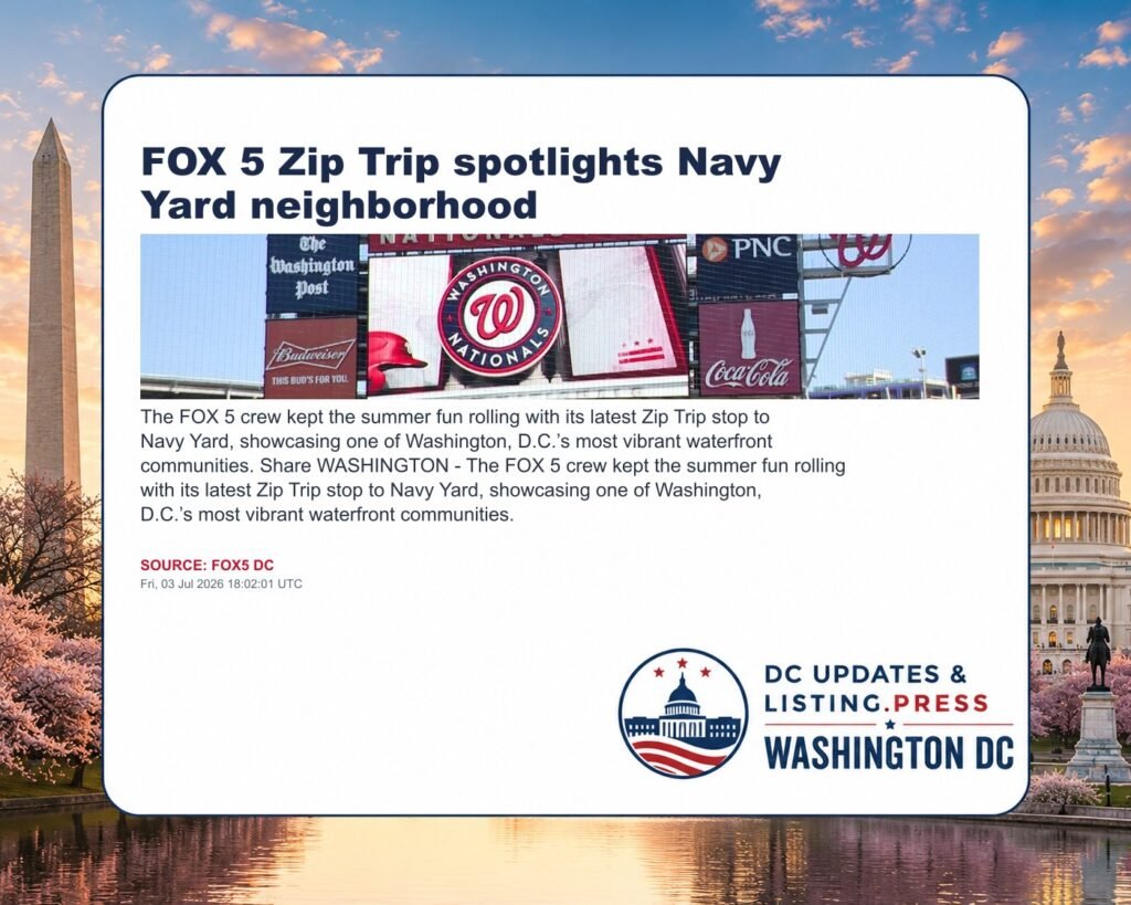 FOX 5 Zip Trip spotlights Navy Yard neighborhood