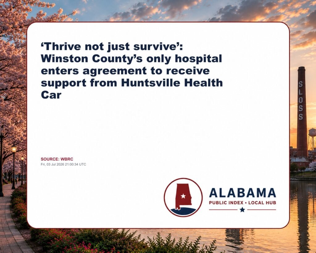 ‘Thrive not just survive’: Winston County’s only hospital enters agreement to receive support from Huntsville Health Car