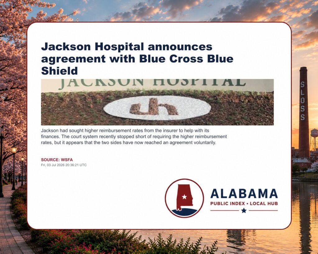 Jackson Hospital announces agreement with Blue Cross Blue Shield