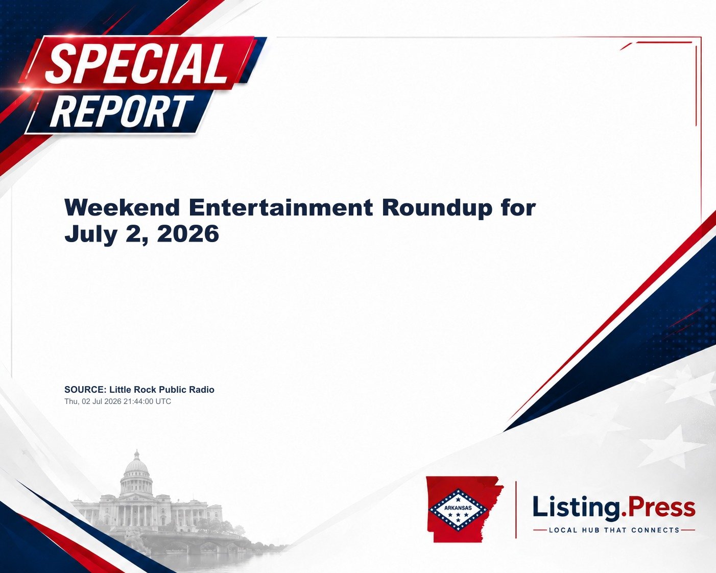 Weekend Entertainment Roundup for July 2, 2026