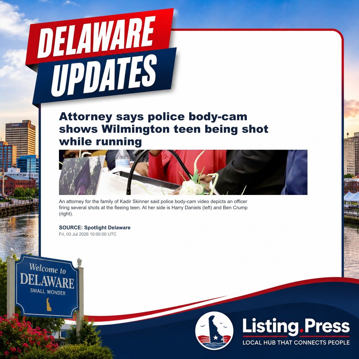 Attorney says police body-cam shows Wilmington teen being shot while running