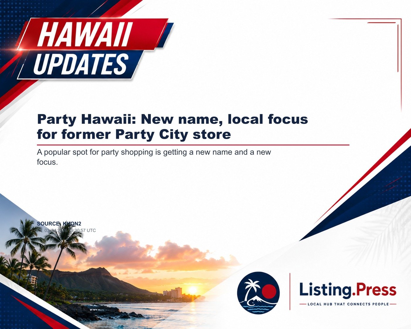 Party Hawaii: New name, local focus for former Party City store