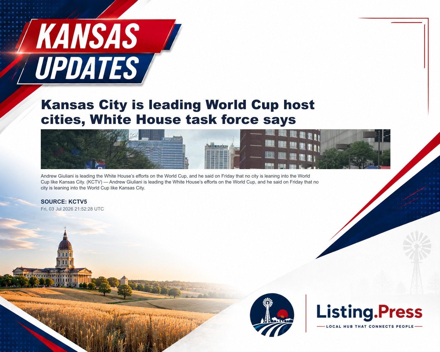 Kansas City is leading World Cup host cities, White House task force says