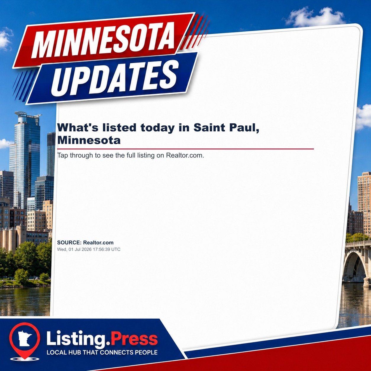 What's listed today in Saint Paul, Minnesota