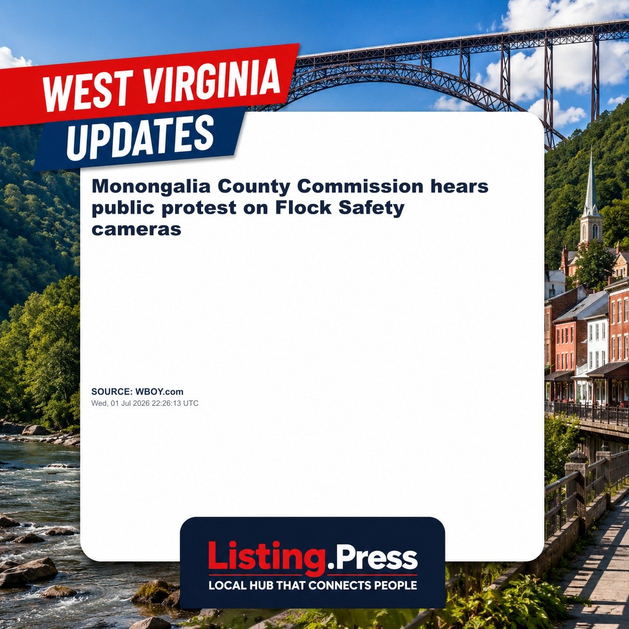 Monongalia County Commission hears public protest on Flock Safety cameras