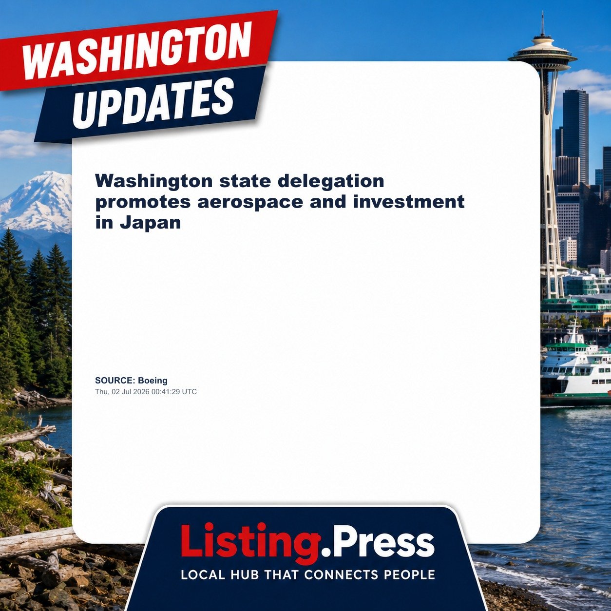Washington state delegation promotes aerospace and investment in Japan