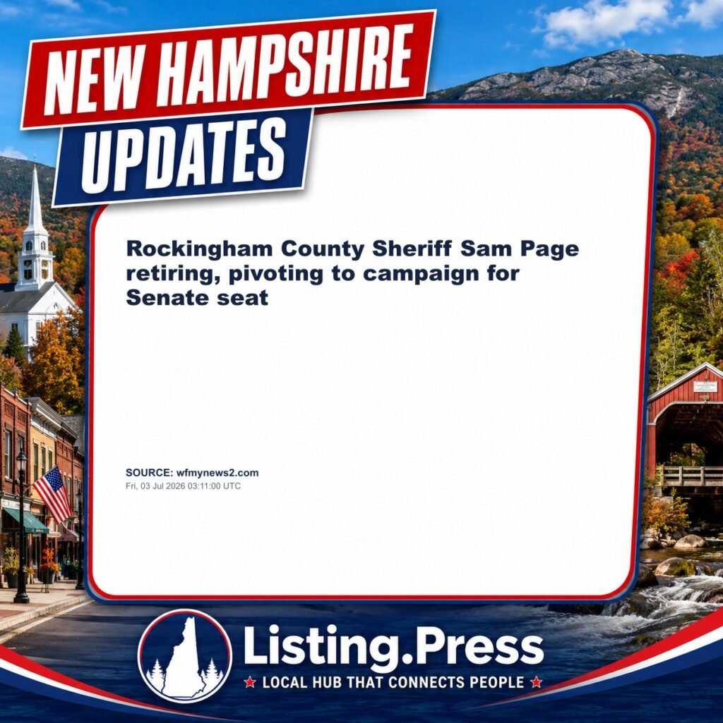Rockingham County Sheriff Sam Page retiring, pivoting to campaign for Senate seat