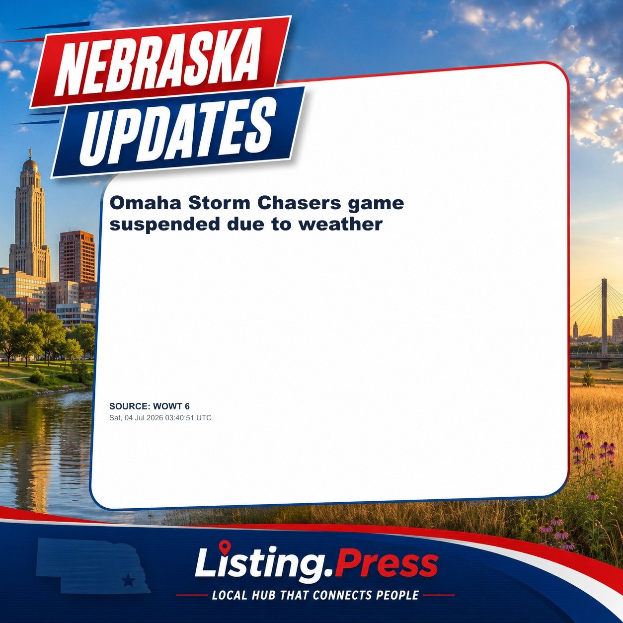 Omaha Storm Chasers game suspended due to weather