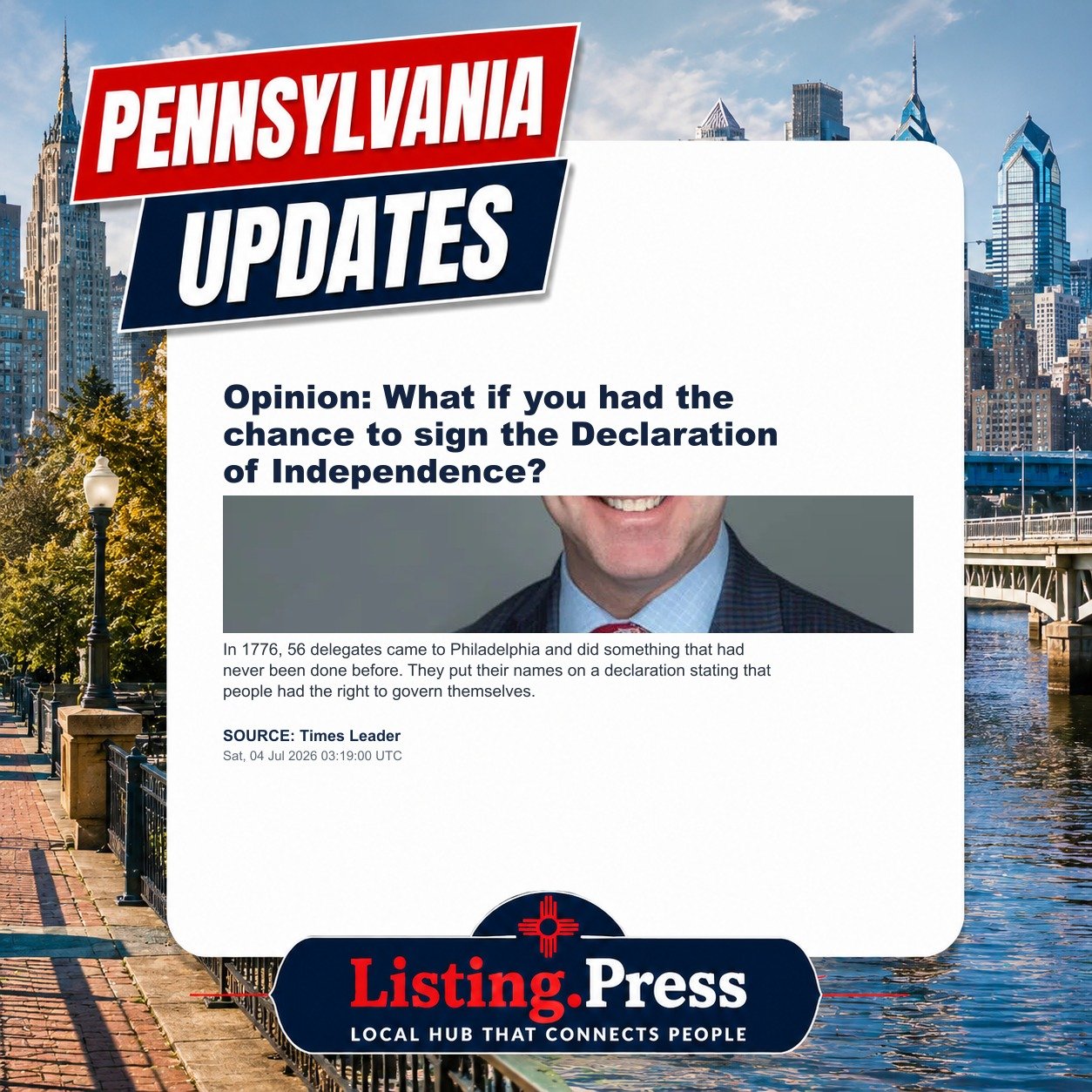 Opinion: What if you had the chance to sign the Declaration of Independence?