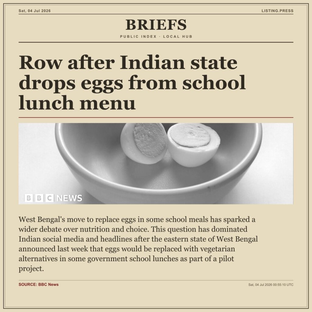 Row after Indian state drops eggs from school lunch menu