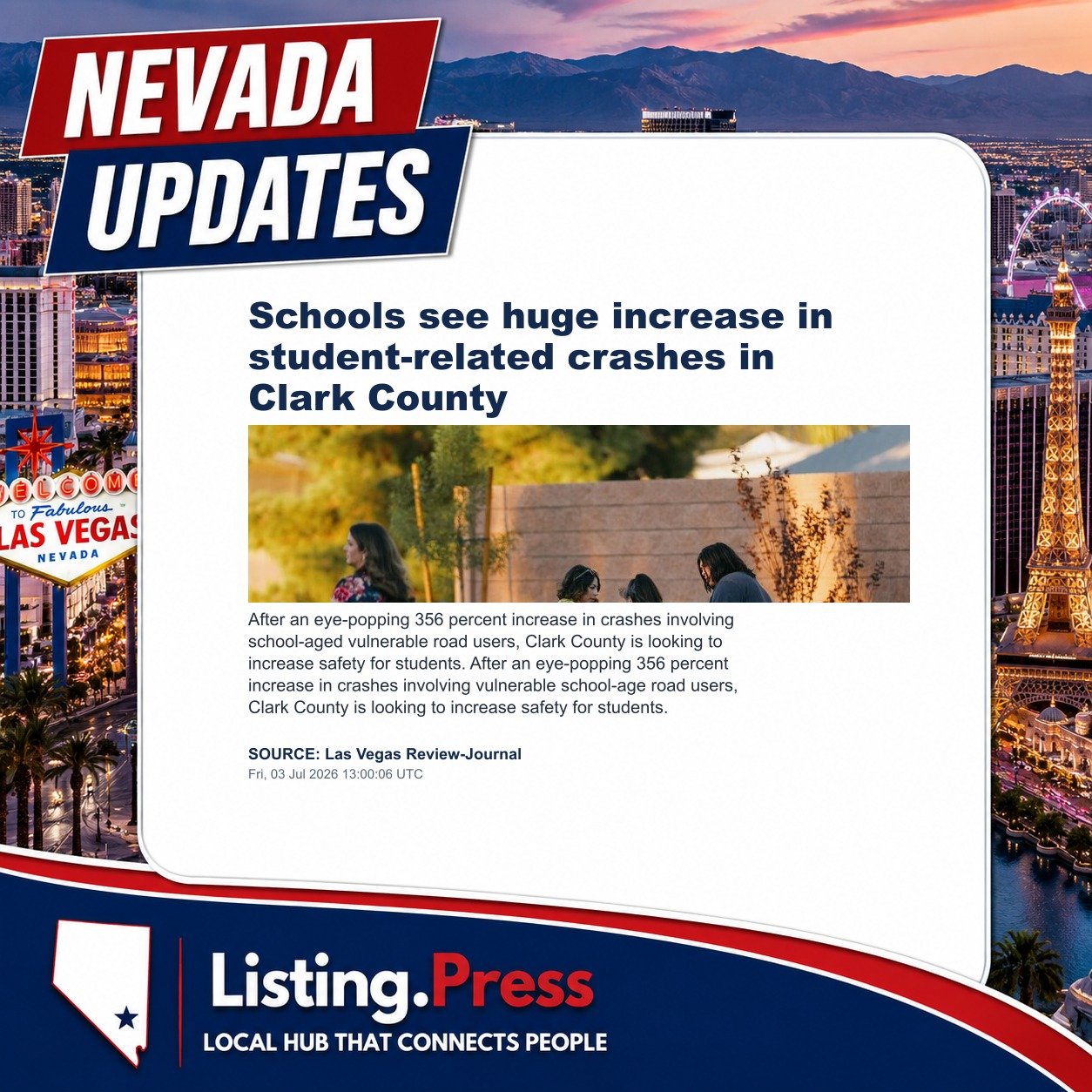 Schools see huge increase in student-related crashes in Clark County