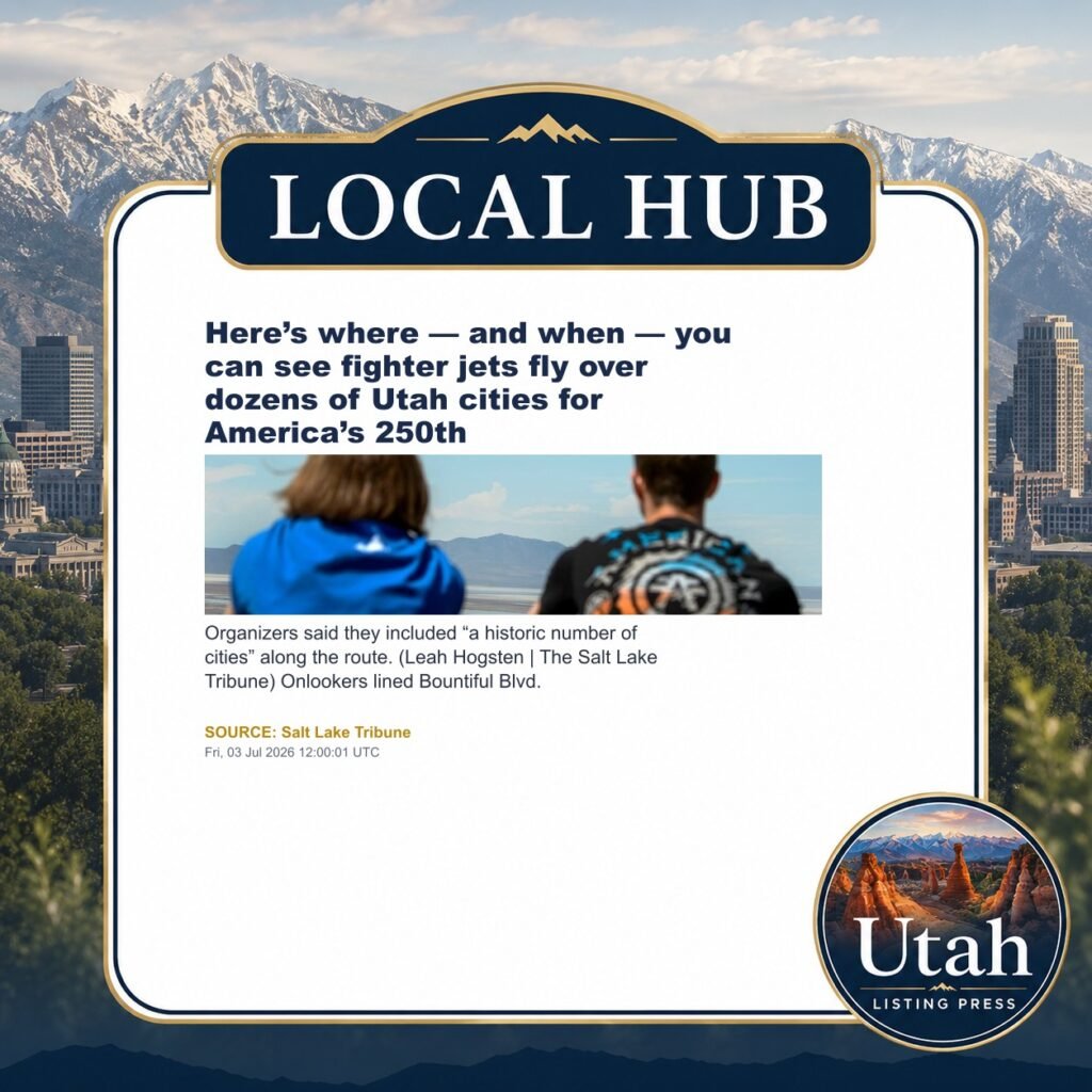 Here’s where — and when — you can see fighter jets fly over dozens of Utah cities for America’s 250th