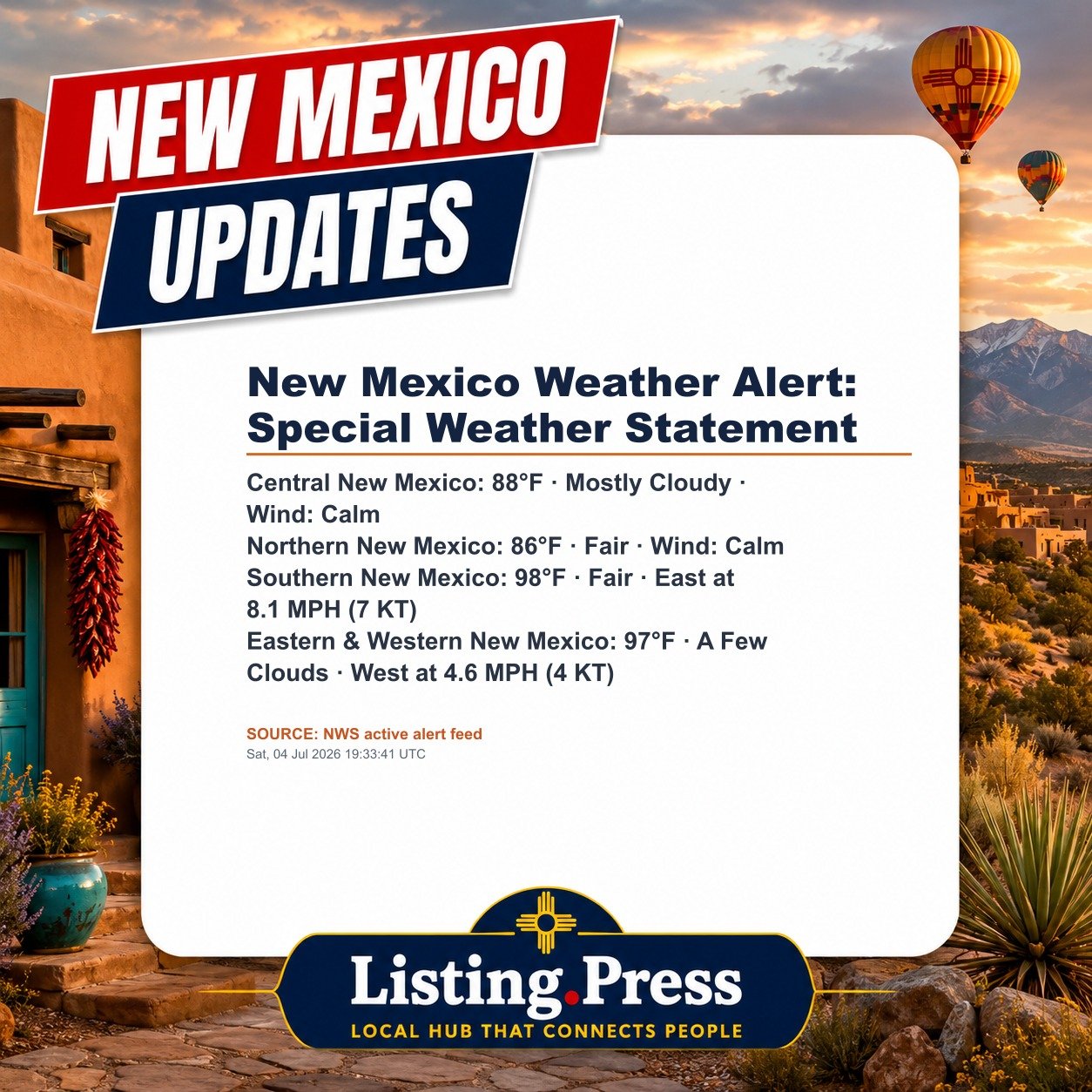 New Mexico Weather Alert: Special Weather Statement