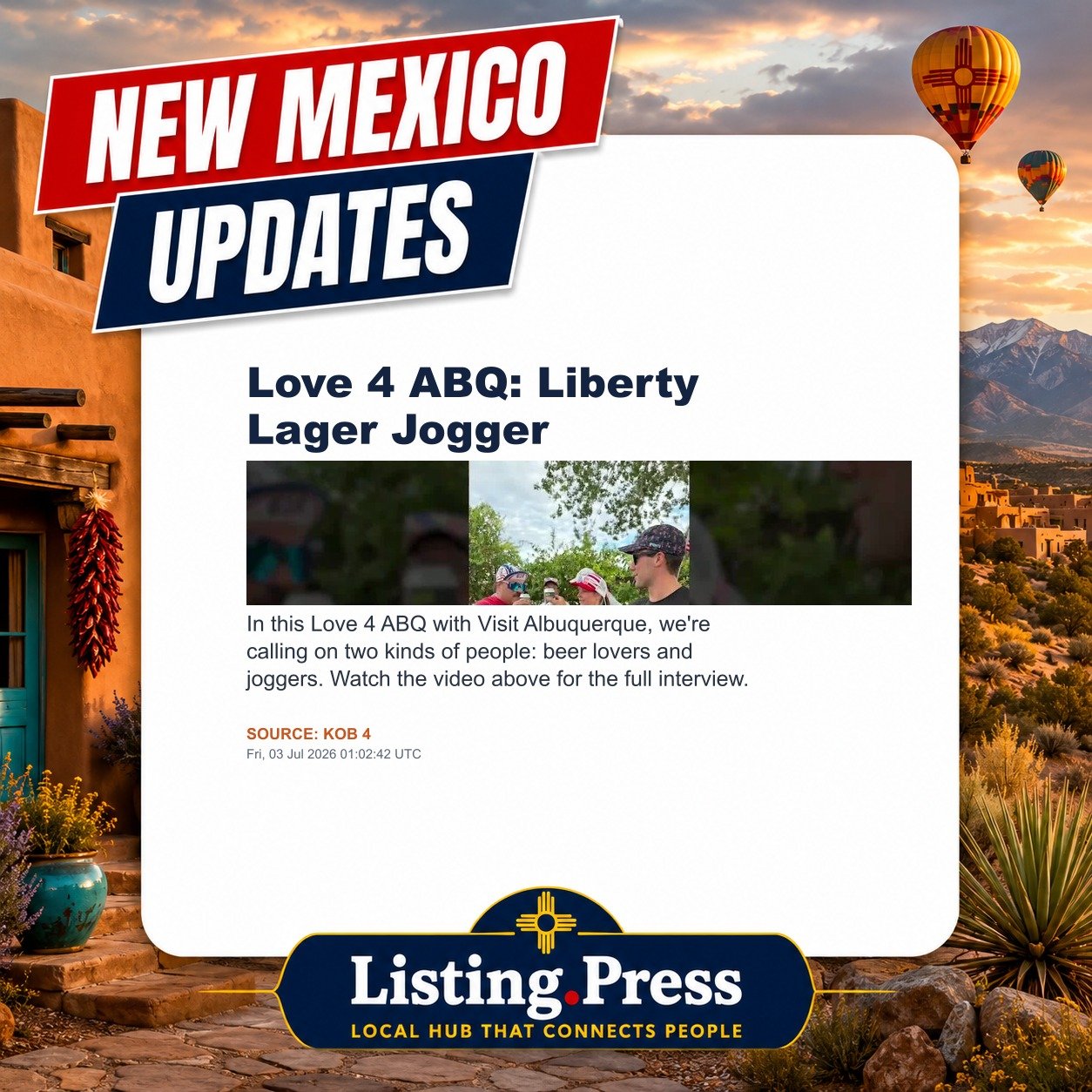 Love 4 ABQ: Liberty Lager Jogger