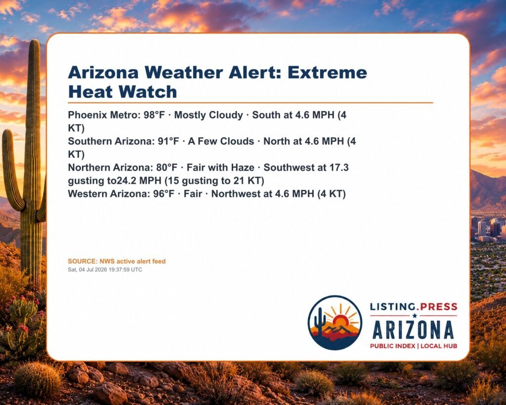 Arizona Weather Alert: Extreme Heat Watch