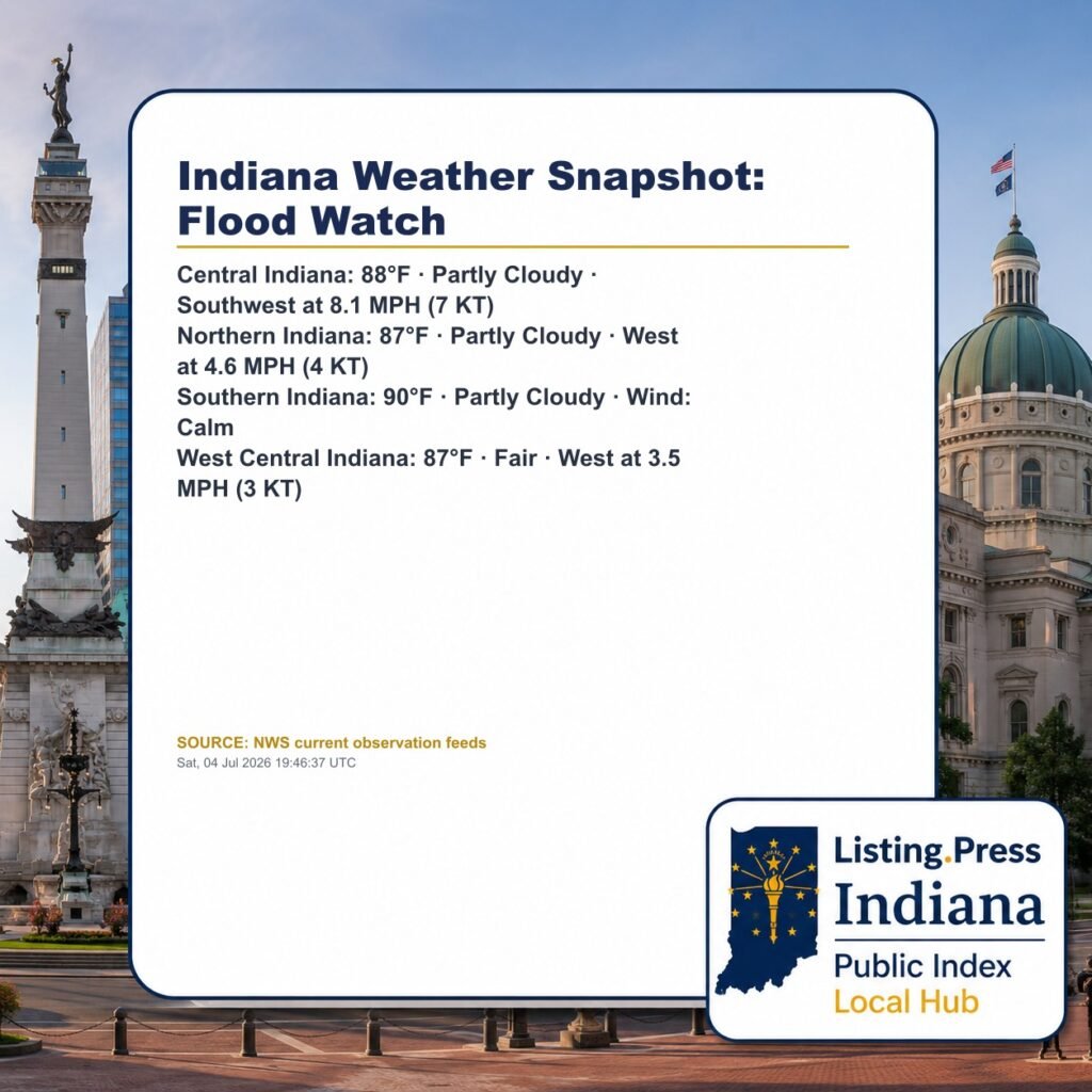 Indiana Weather Snapshot: Flood Watch