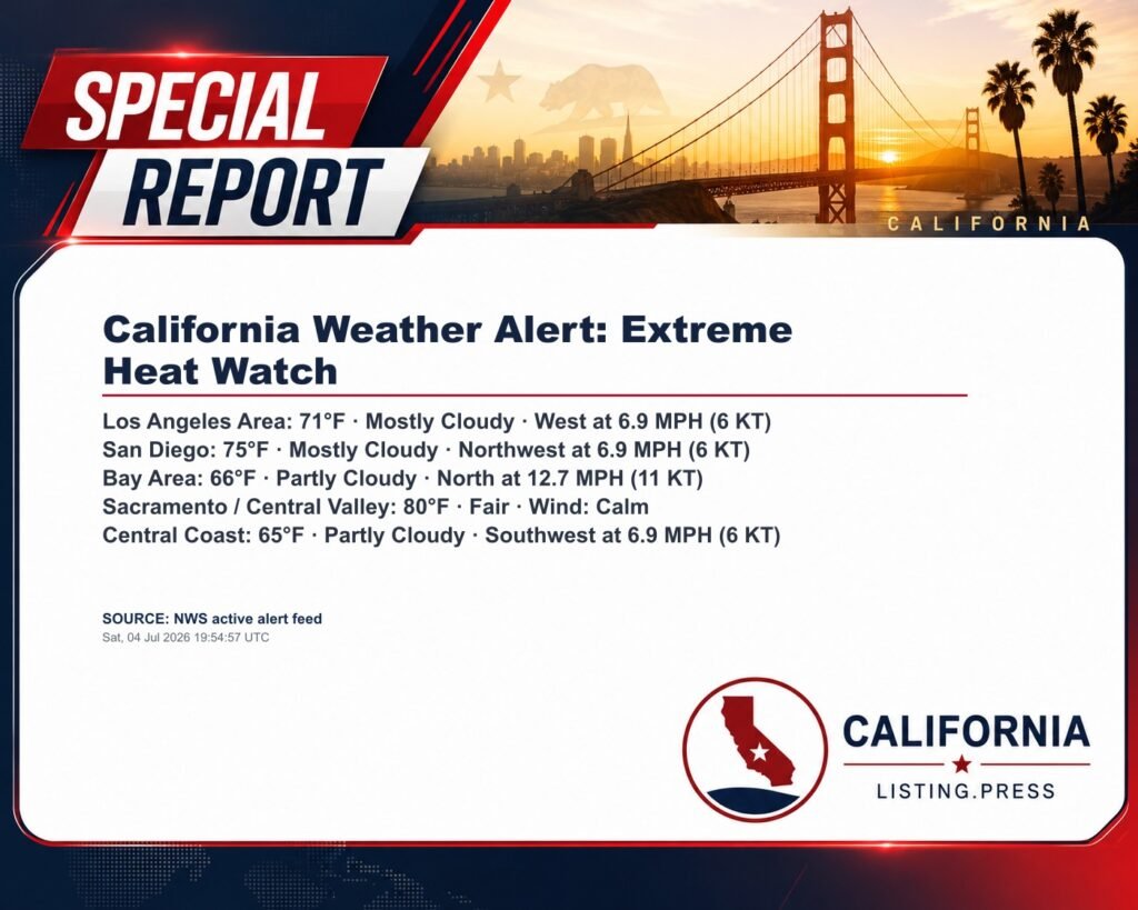 California Weather Alert: Extreme Heat Watch