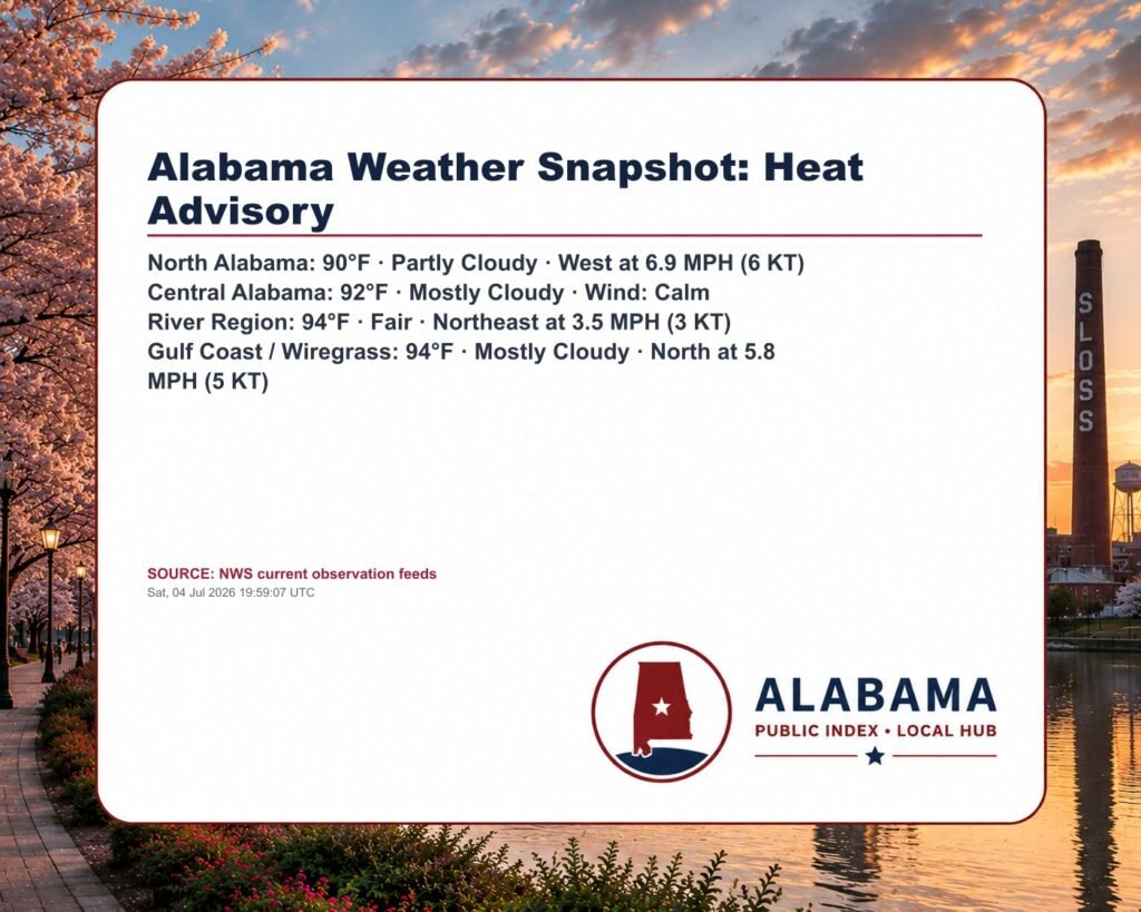Alabama Weather Snapshot: Heat Advisory