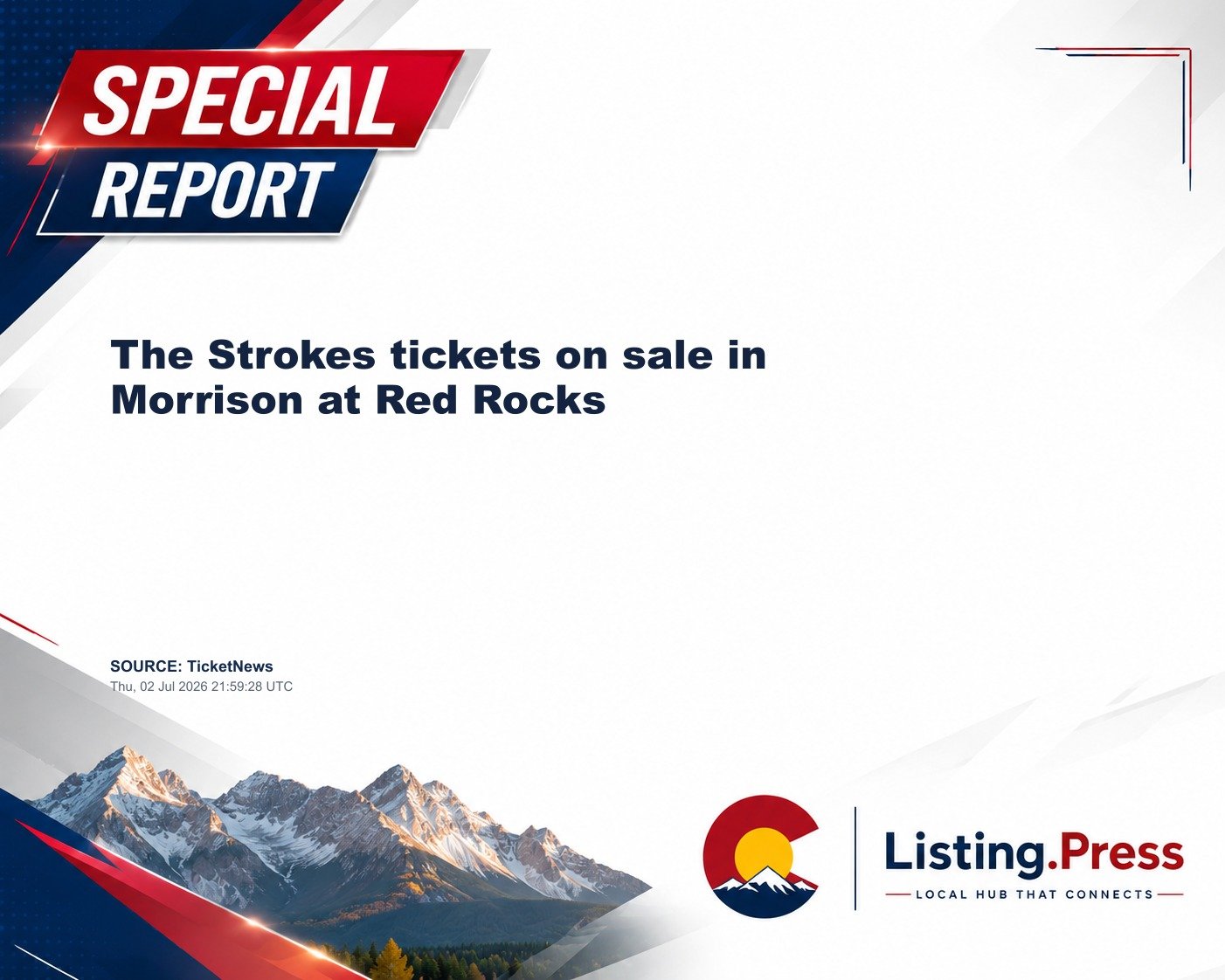 The Strokes tickets on sale in Morrison at Red Rocks
