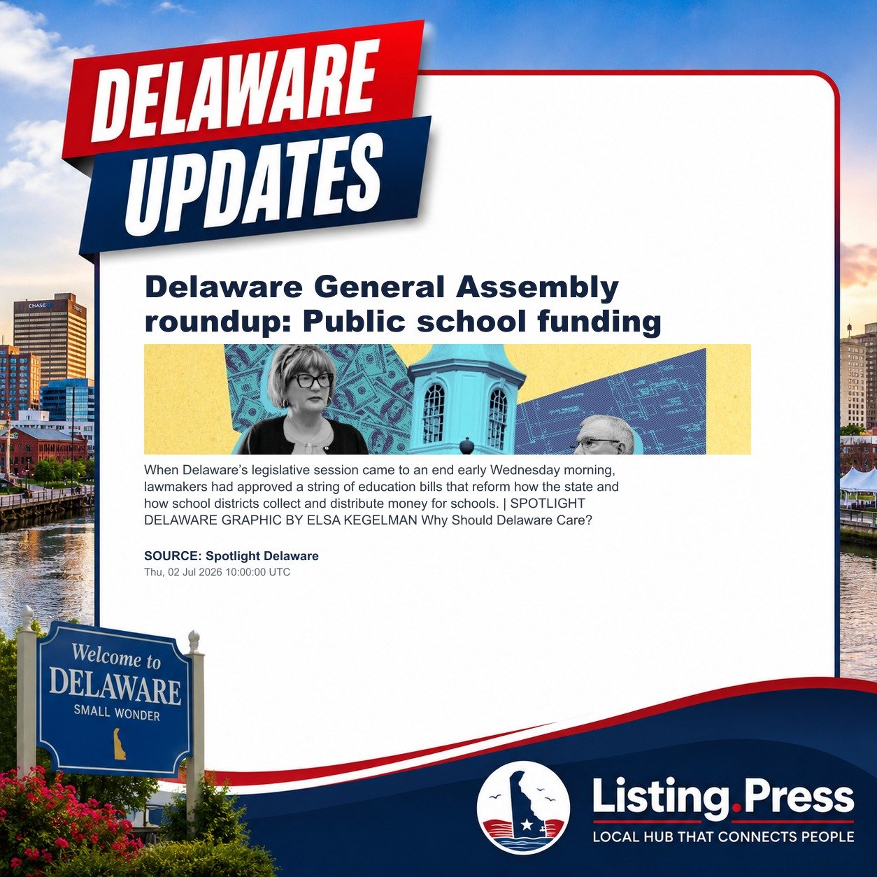 Delaware General Assembly roundup: Public school funding