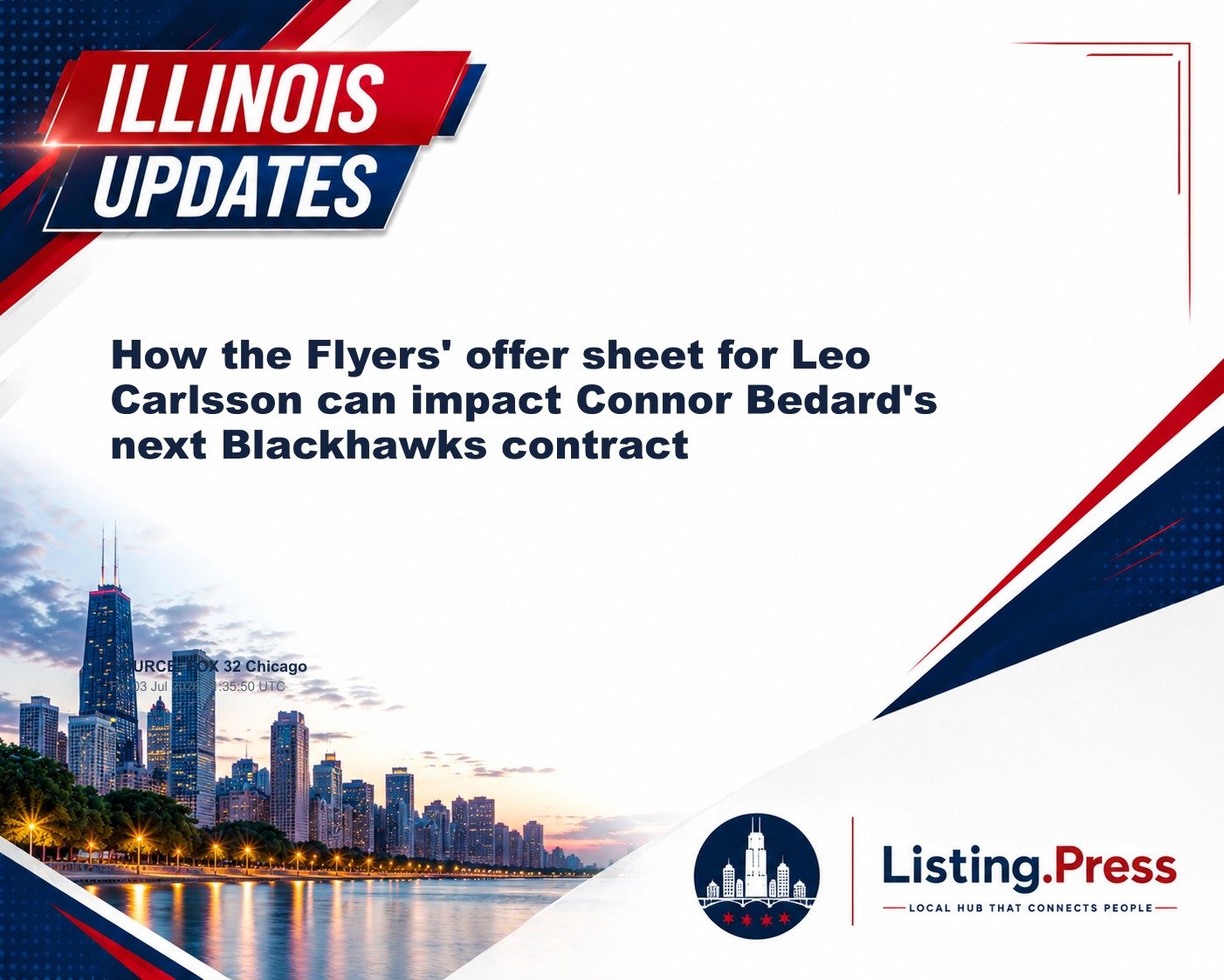 How the Flyers' offer sheet for Leo Carlsson can impact Connor Bedard's next Blackhawks contract