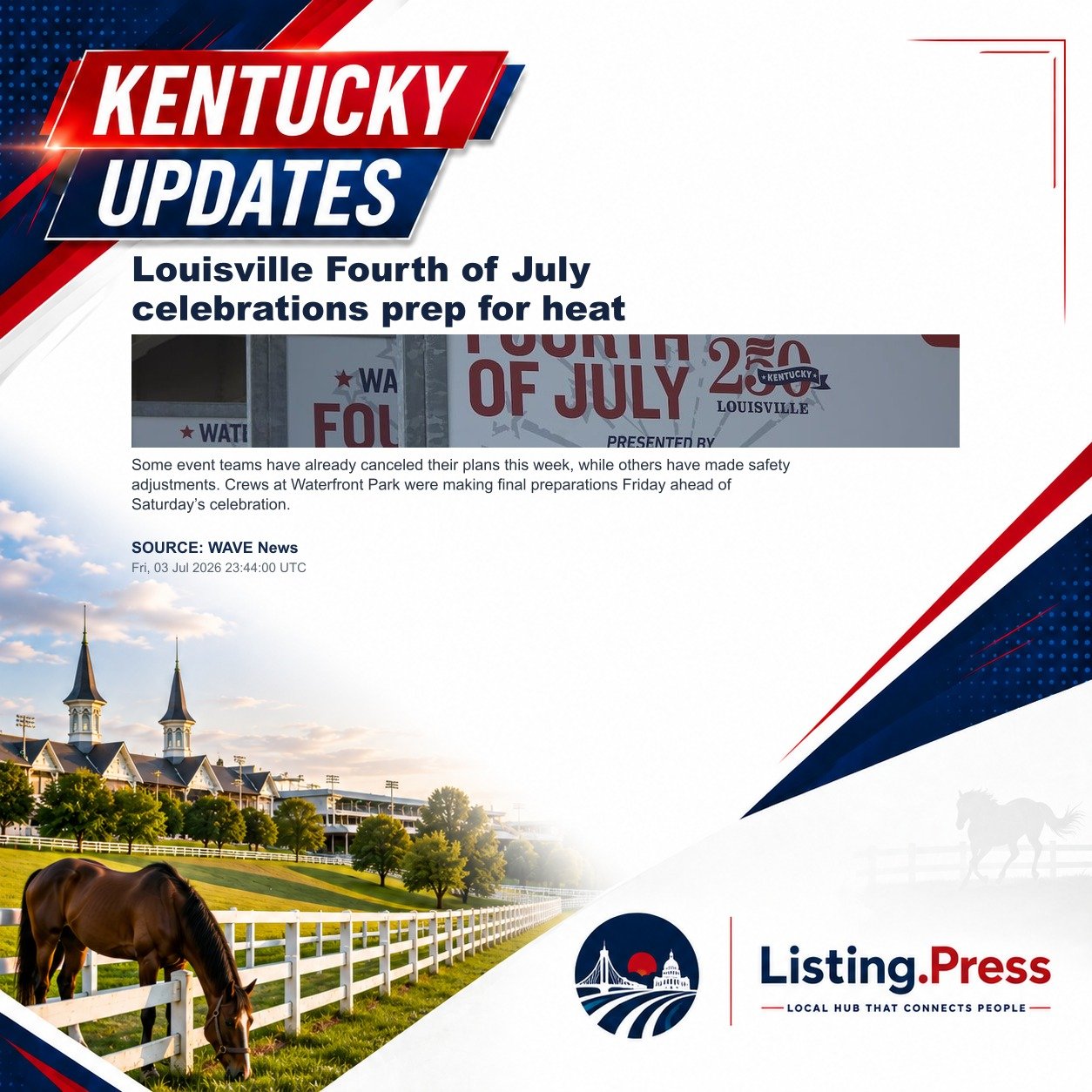 Louisville Fourth of July celebrations prep for heat