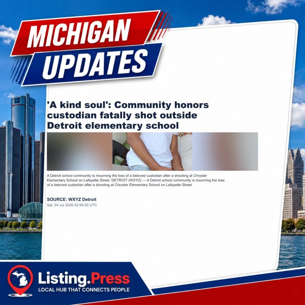 ‘A kind soul’: Community honors custodian fatally shot outside Detroit elementary school