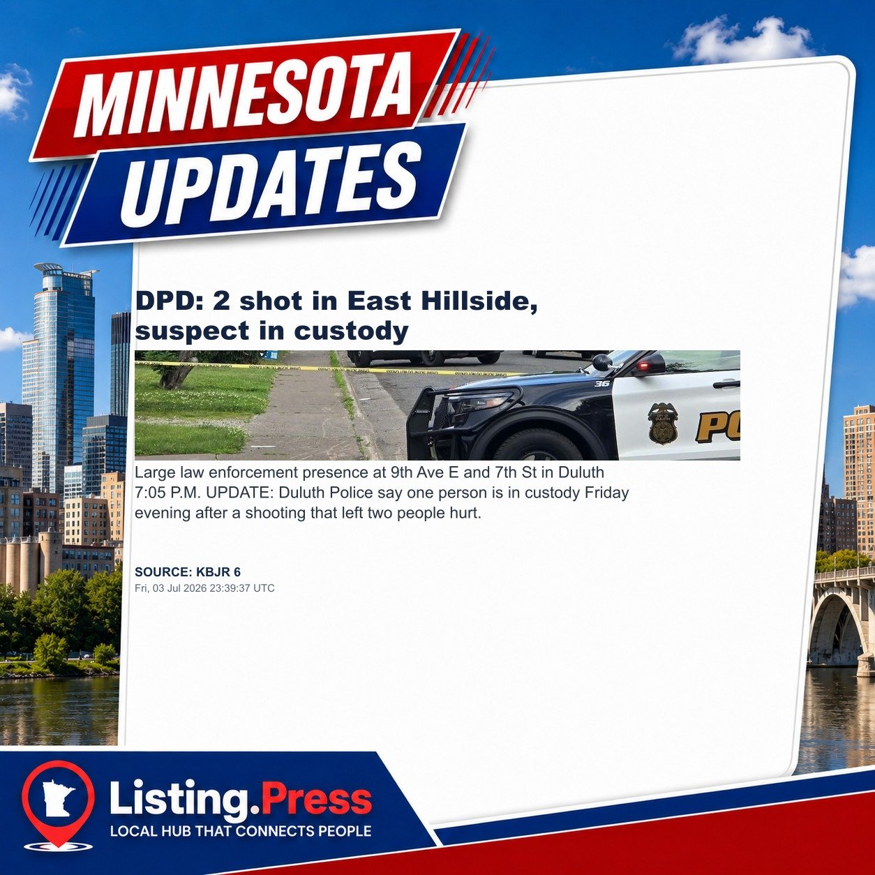 DPD: 2 shot in East Hillside, suspect in custody