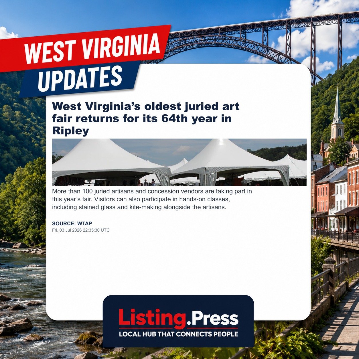 West Virginia’s oldest juried art fair returns for its 64th year in Ripley