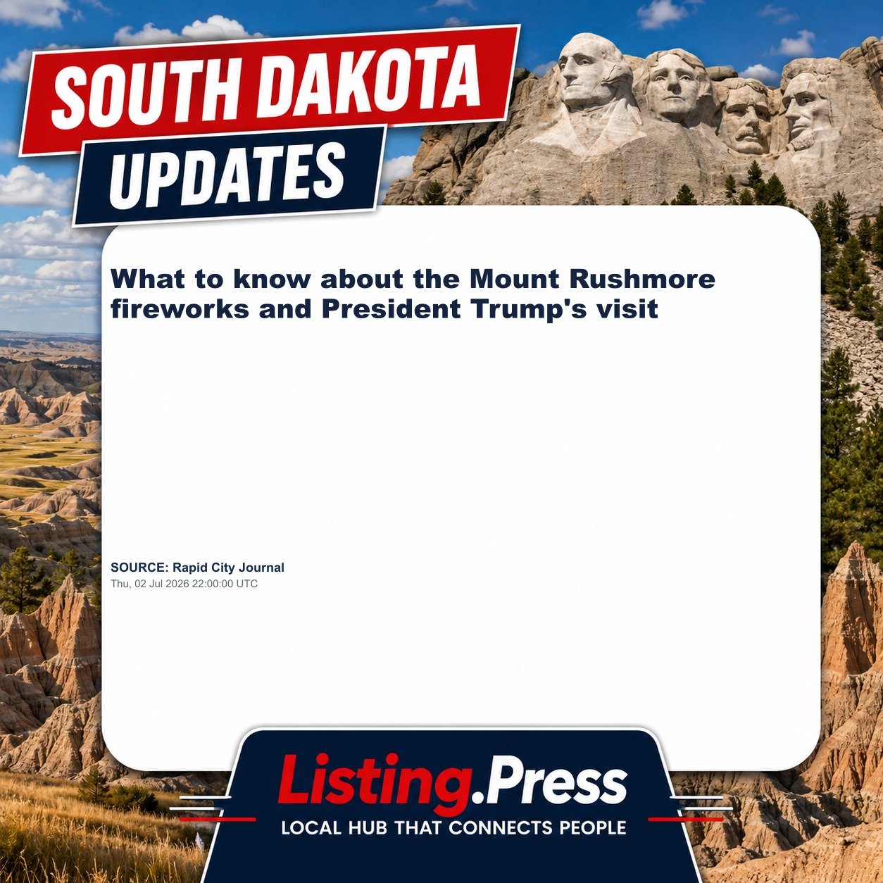 What to know about the Mount Rushmore fireworks and President Trump's visit