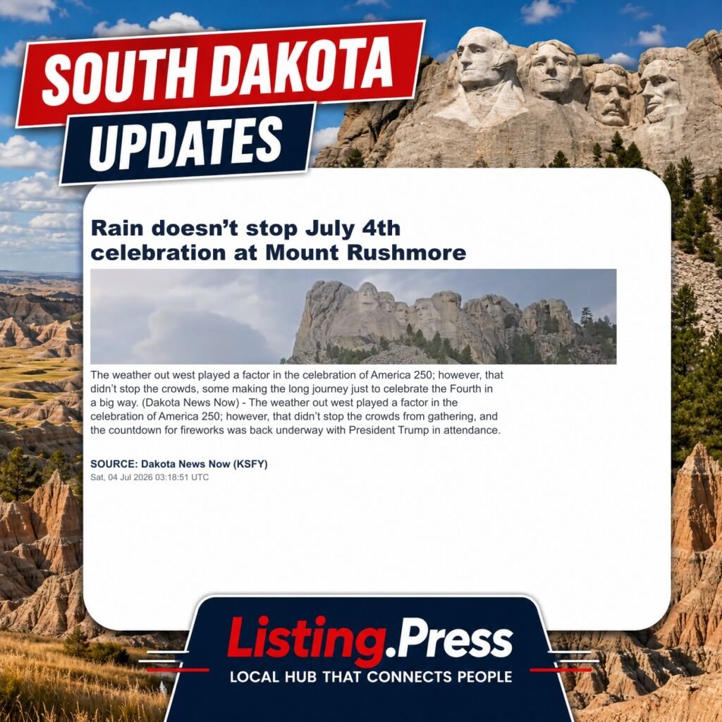 Rain doesn’t stop July 4th celebration at Mount Rushmore